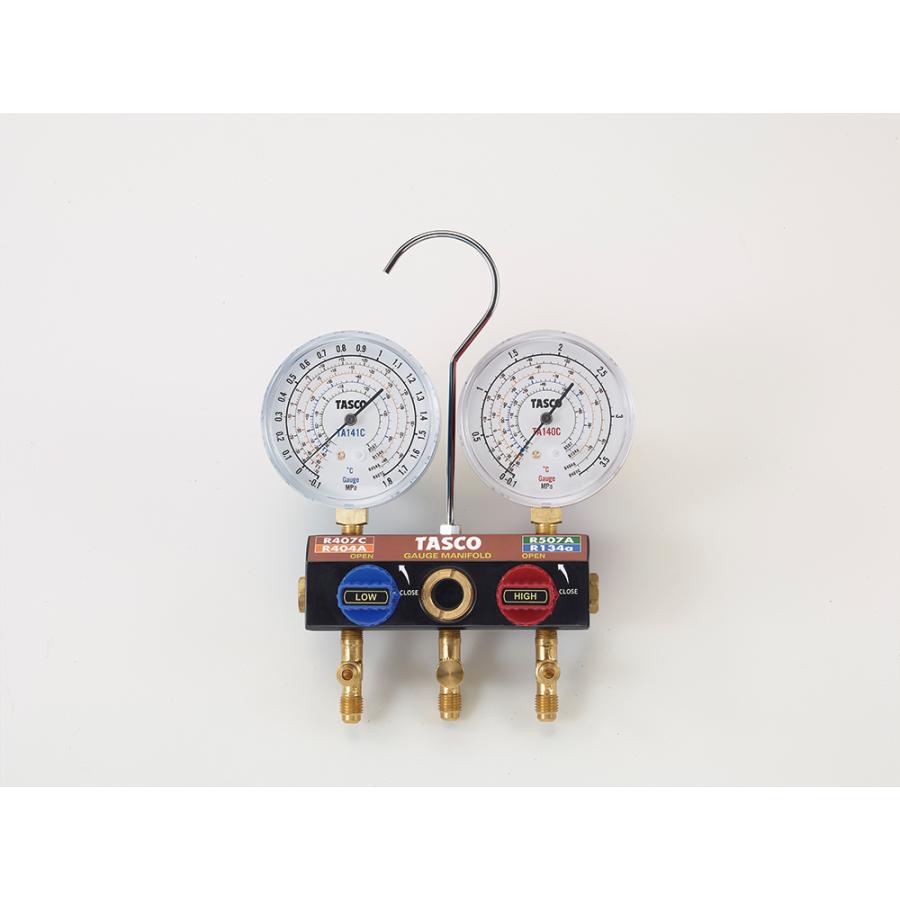 イチネンTASCO イチネンTASCO TA124W-1 ボールバルブ式 ゲージ 