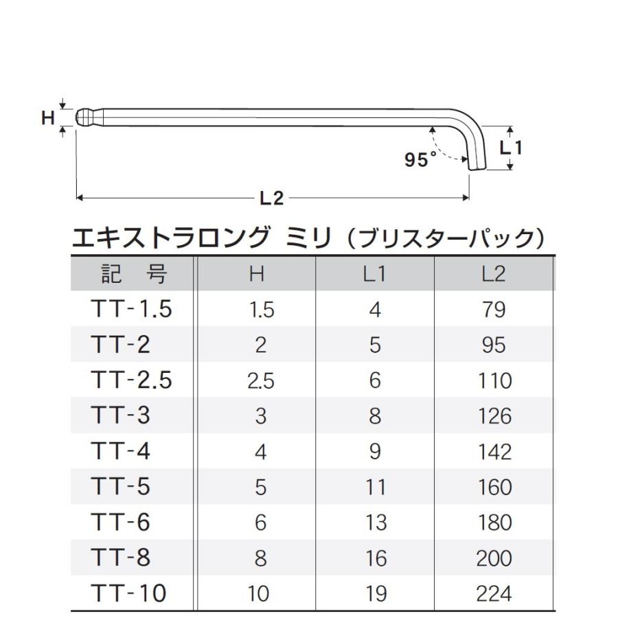 エイト 六角棒レンチセット TTS-9 旧：TLS-S エキセレント エキストラ