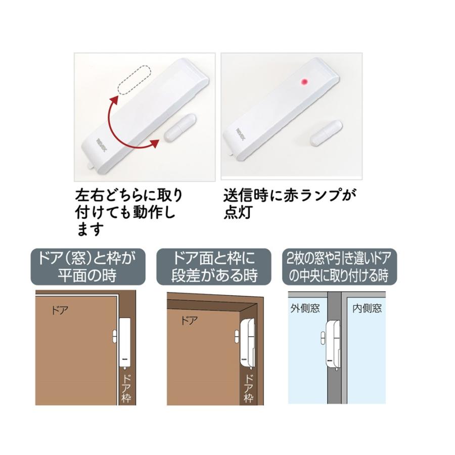 ドアや窓の開閉を感知して音とバイブでお知らせするセットです。・XP30