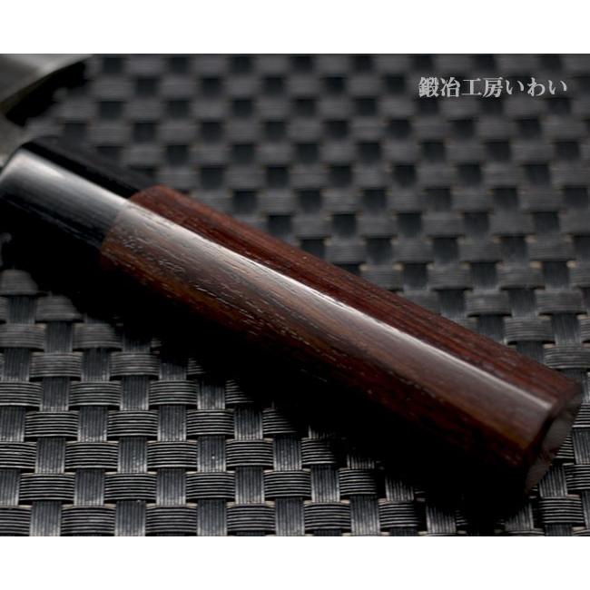 手打ち和包丁セット 越前打刃物 本鍛造 黒打 三徳包丁・菜切包丁2本セット　送料無料_10