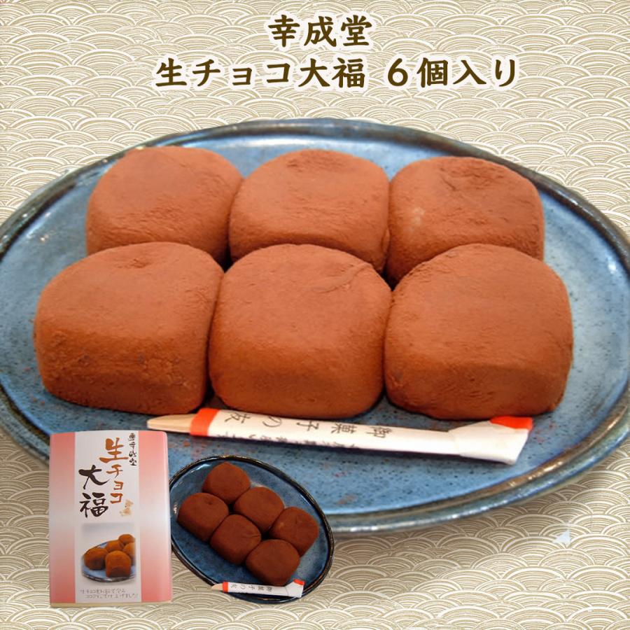 幸成堂の生チョコ大福 6個入り 生チョコレート 柔らかいお餅 ココア