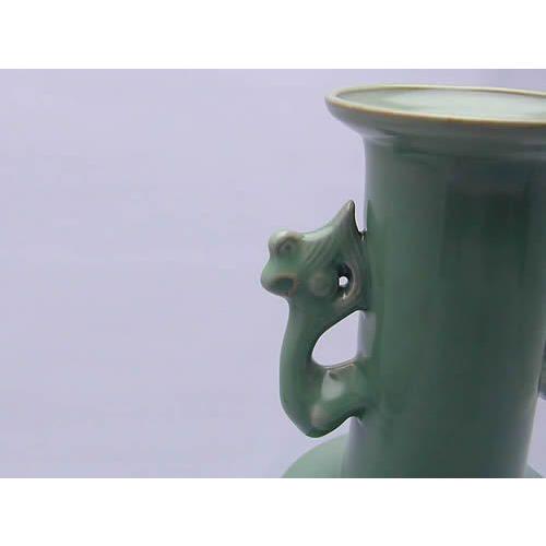 加藤 泰一 青磁鳳凰耳付花瓶 : 心斎橋花房ヤフー店 - 通販 - Yahoo