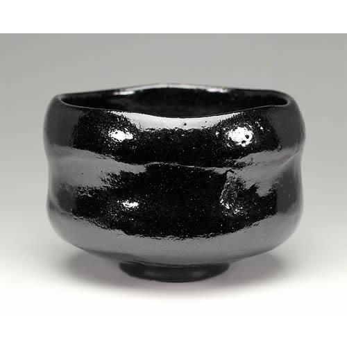 吉村楽入 楽入窯製 黒楽茶碗「鉢開」写【定番】 : 心斎橋花房ヤフー店
