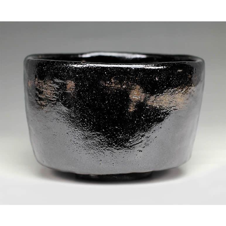 吉村楽入　2015年初春作品　楽入印　「東」写　黒楽茶碗