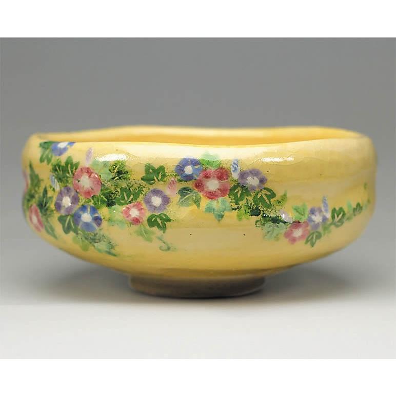 吉村楽入 2016年初春作品 「朝顔」馬盥茶碗 : 心斎橋花房ヤフー店