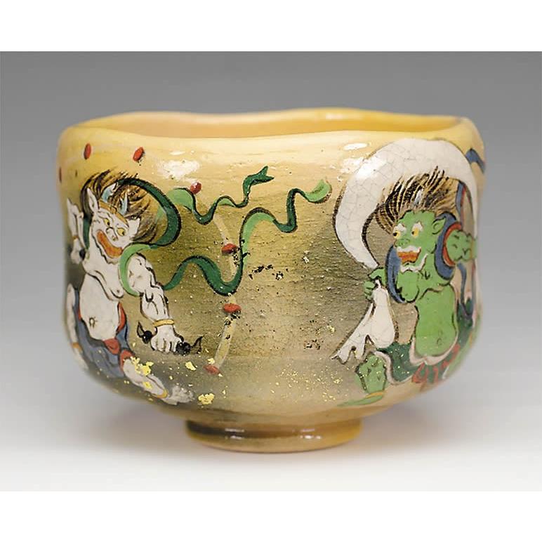 吉村楽入 2016年初春作品 光琳「風神雷神図」茶碗 : 心斎橋花房ヤフー