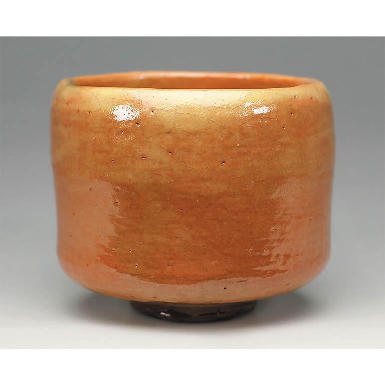 吉村楽入　2016年初春作品　長次郎「夕暮」写　赤楽茶碗