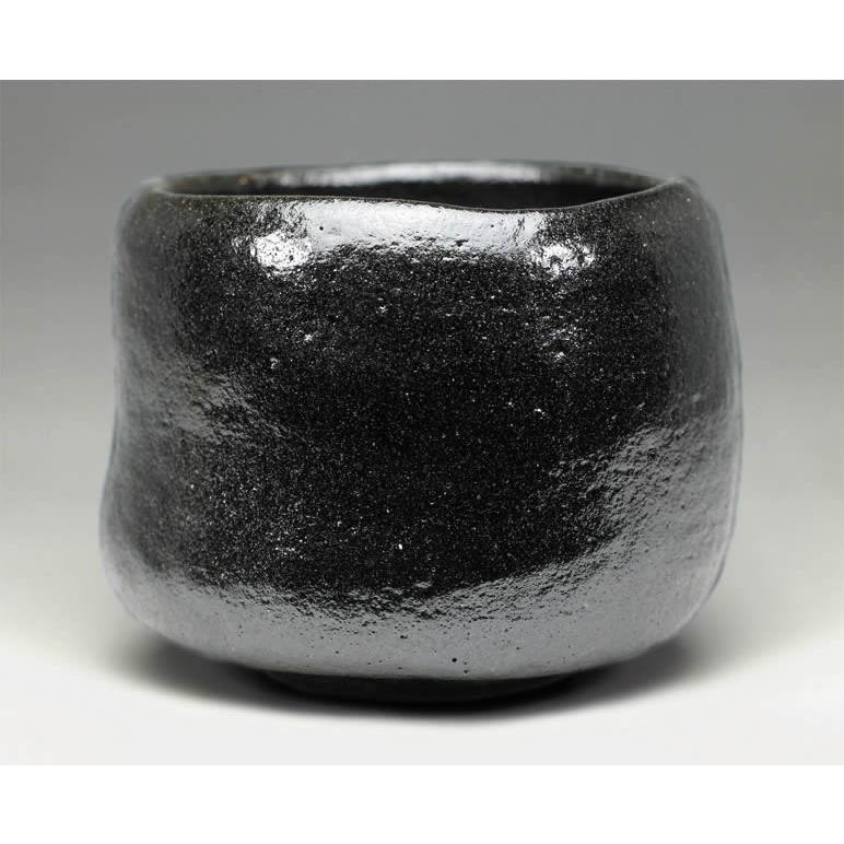 吉村楽入　2016年初春作品　宗入「亀毛」写　黒楽茶碗