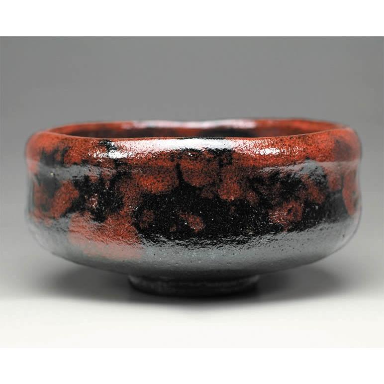 吉村楽入　2016年初春作品　一入「西湖」写　黒楽馬盥茶碗