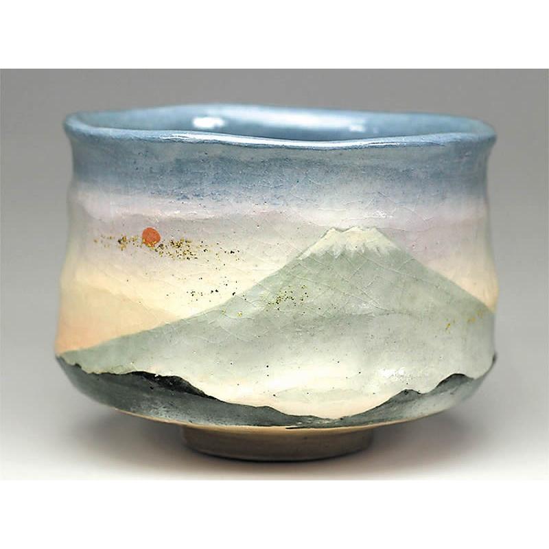 楽入窯　赤楽　富士絵写　抹茶茶碗　新品 楽入窯 赤楽 富士絵写 抹茶茶碗 新品