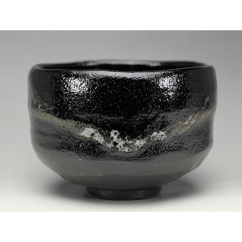 吉村楽入　2019年初春作品　道入「残月」写　黒楽茶碗