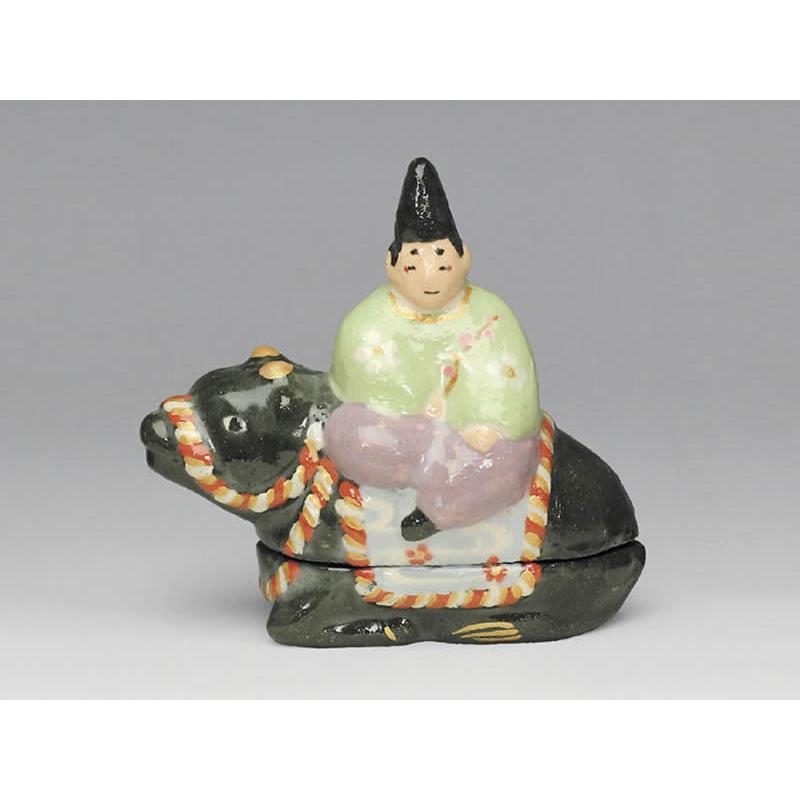 吉村楽入 2021年初春作品 牛乗り天神 香合 : 心斎橋花房ヤフー店