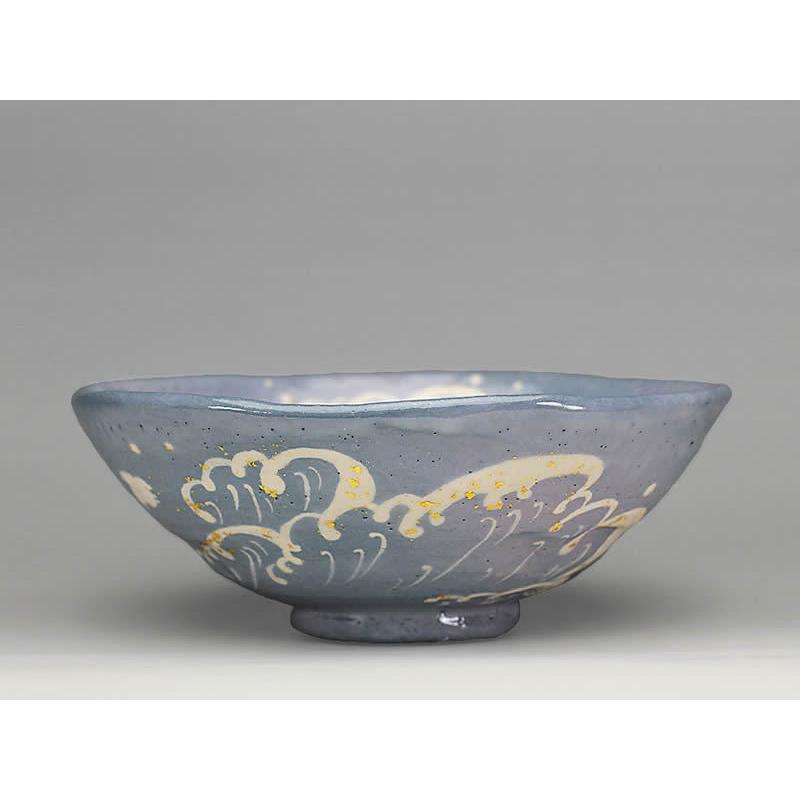 吉村楽入 2021年初春作品 楽入印 浜千鳥の絵 平茶碗 : 心斎橋花房