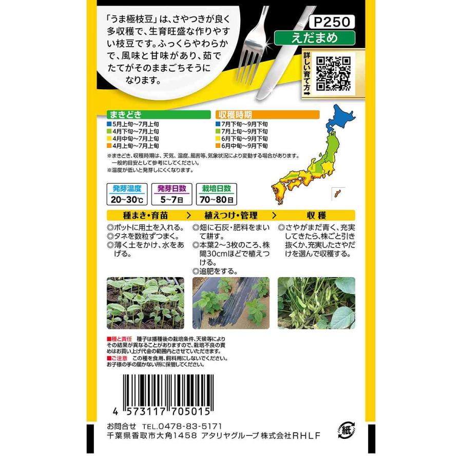 そのままごちそう うま極枝豆 アタリヤ農園 枝豆 種 種子 枝豆の種