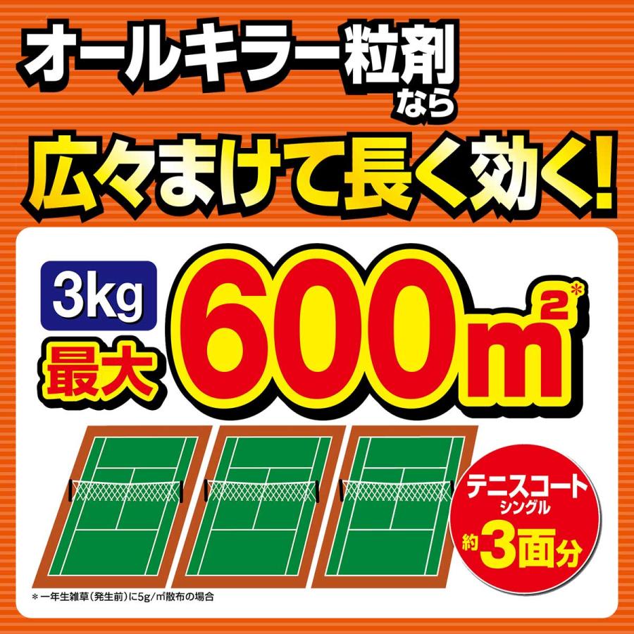 除草王 除草剤 カダン 除草王シリーズ オールキラー粒剤 3kg×6箱