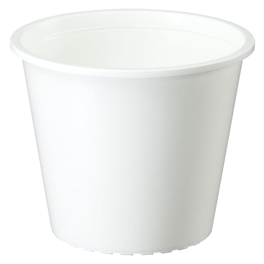 プラ鉢 4号 ホワイト 大和プラスチック φ130×H116 土容量0.5L 鉢