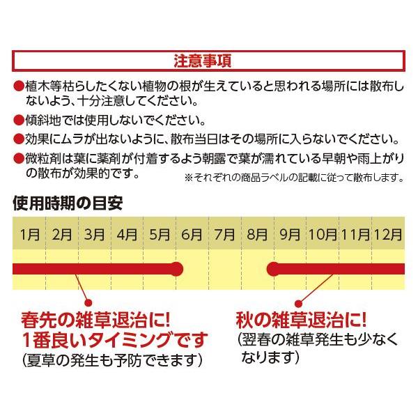 まとめ買い 2袋入 ネコソギエースV粒剤 10kg レインボー薬品 根まで枯らす除草剤 まくだけ簡単除草 長く効く除草剤 雑草予防 雑草対策 雑草防除 除草剤｜e-hanas｜07