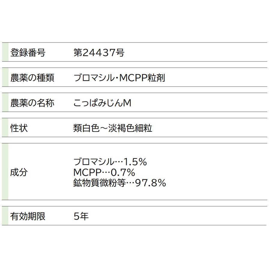 こっぱみじんM 3kg (こっぱみじんW後継品) レインボー薬品 まくだけ簡単除草 初心者おすすめ 除草剤 根まで枯らす除草剤 雑草対策 除草剤｜e-hanas｜03