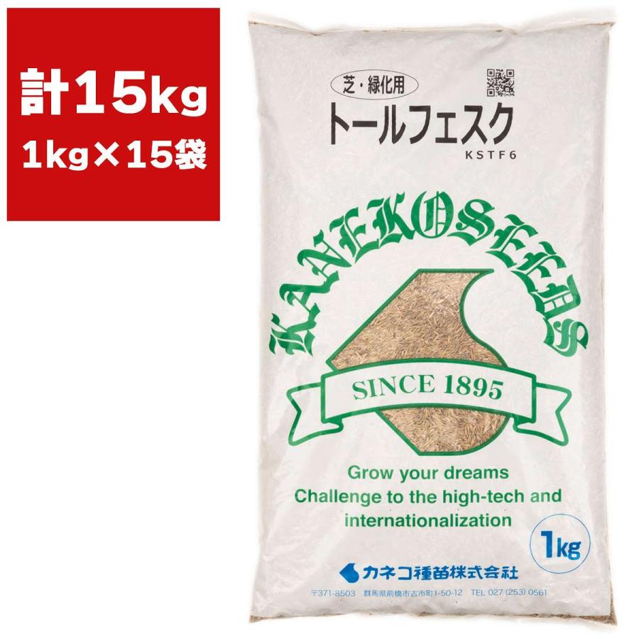 トールフェスク 15kg(1kg×15袋) カネコ種苗 緑化用 種子 業務用 種
