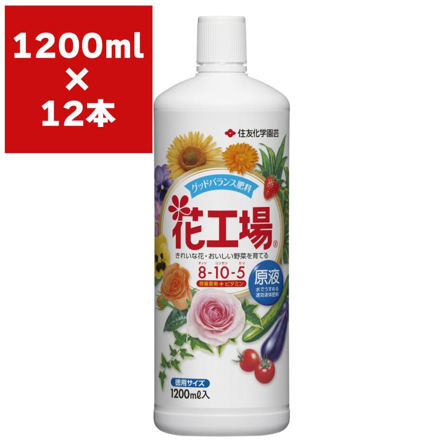 肥料 花工場 原液 1200ml×12本 KINCHO園芸 肥料 野菜 肥料 花 肥料 野菜肥料 液肥 野菜 液肥 花 液肥 液体肥料 野菜 液体肥料 花 液体肥料 野菜の肥料 の商品画像