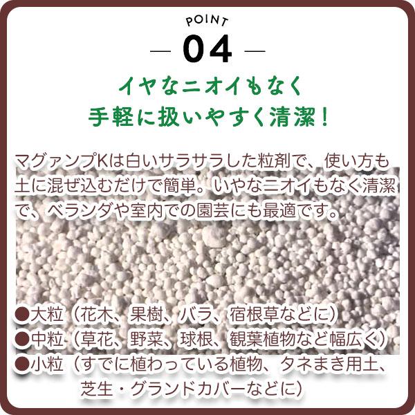 まとめ買い 6袋入 マグァンプK 中粒 2.5kg ハイポネックス 草花・球根・野菜・プランターに 約1年間の効きめ 緩効性肥料 土に混ぜこむ元肥 送料無料｜e-hanas｜06