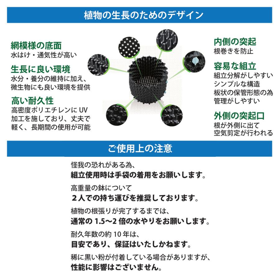 まとめ買い 7個入 ルートプラスポット ブラック 7.5L GSAP200M 南榮工業 RootPlusPOT プラスチック鉢 送料無料 代金引換不可_12
