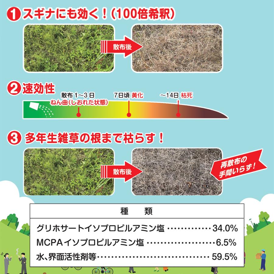 除草剤 はやわざPRO 5L×4本 ハート 除草剤 強力 業務用 除草剤 はやわざ 除草剤 グリホサート 除草剤 液体 除草剤 はやわざ除草剤 雑草防除 グリホサート液剤_3