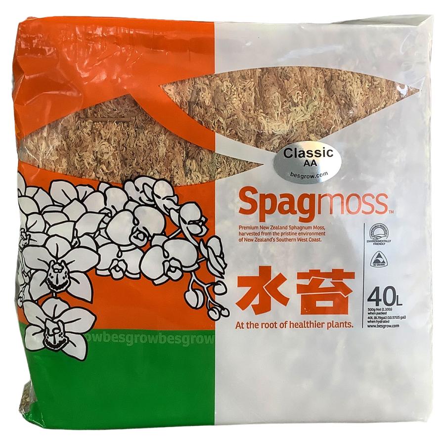 A5 ニュージーランド産乾燥圧縮水苔 約2.5Kg ニュージーランド産 圧縮水苔 40L/500g Besgrow Spagmoss Classic AA