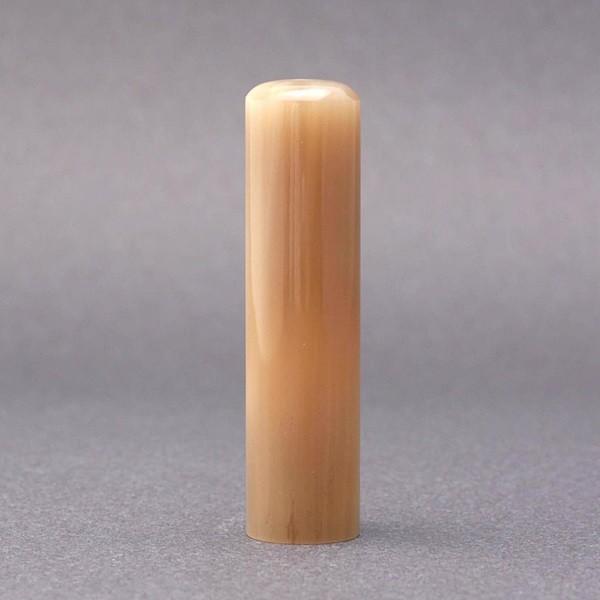 印鑑／実印／オランダ水牛色上・牛角色／15mm／アタリ選択可／ケース別売／大周先生の完全手彫り