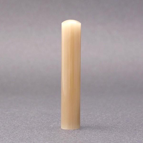 印鑑／実印／オランダ水牛純白・牛角白／10.5mm／アタリ選択可／ケース別売／大周先生の完全手彫り