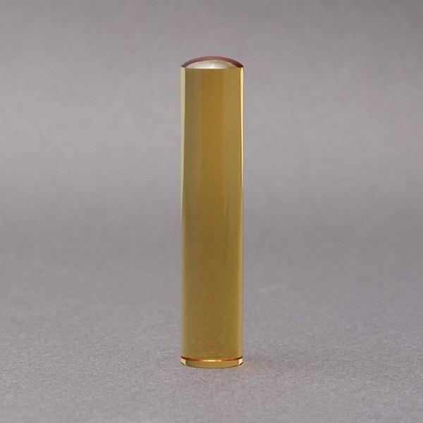 印鑑／銀行印／黄水晶／12mm／ケース別売／石彫り職人の作成印影