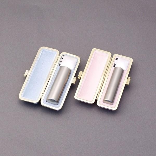 印鑑セット／実印・銀行印2本セット／ファンシー付-M-シルバーチタン-15mm13.5mm／上彫り職人の作成印影