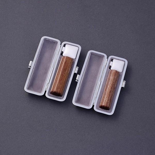 印鑑セット／実印・銀行印2本セット／プラチナ付-L-彩樺-16.5mm13.5mm／大周先生の完全手彫り