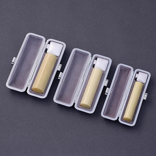 印鑑セット／実印・銀行印・認印3本セット／プラチナ付-S-薩摩本柘-15-12-10.5mm／上彫り職人の完全手彫り