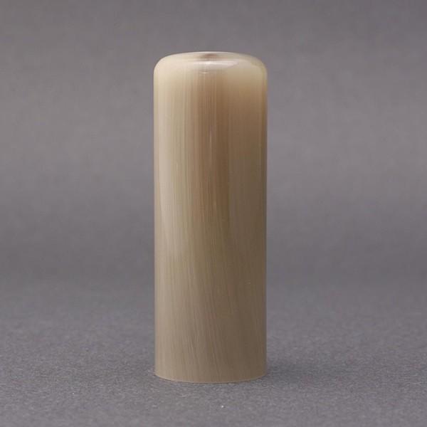 印鑑／代表者印／丸寸胴タイプ／オランダ水牛色上・牛角色／21mm／ケース別売／上彫り職人の完全手彫り