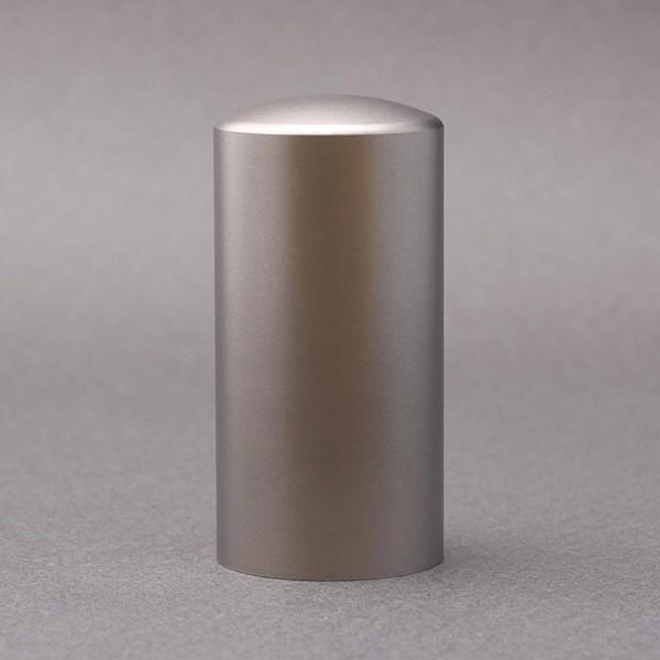 印鑑／法人銀行印／丸寸胴タイプ／シルバーチタン／30mm／ケース別売／熟練職人の作成印影
