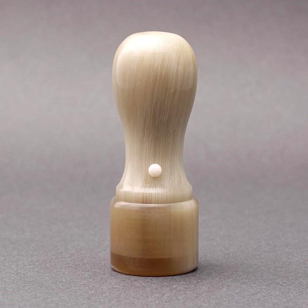 印鑑／法人銀行印／丸天丸タイプ／オランダ水牛色上・牛角色／21mm／ケース別売／大周先生の完全手彫り