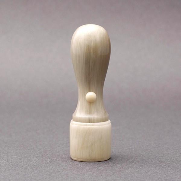 印鑑／法人銀行印／丸天丸タイプ／オランダ水牛純白・牛角白／16.5mm／ケース別売／大周先生の完全手彫り