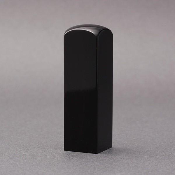 法人印／角印／寸胴タイプ-黒水牛(高級芯持)-18mm／ケース別売／大周先生の完全手彫り