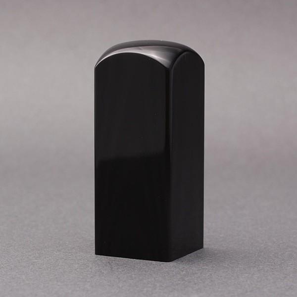 法人印／角印／寸胴タイプ-黒水牛(高級芯持)-24mm／ケース別売／大周先生の完全手彫り