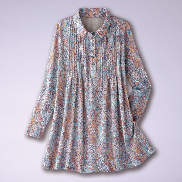 衿元ピンタックデザインチュニック LL M〜L | 