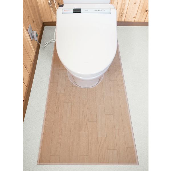 拭ける！木目調トイレマット レギュラー60×90cm | 