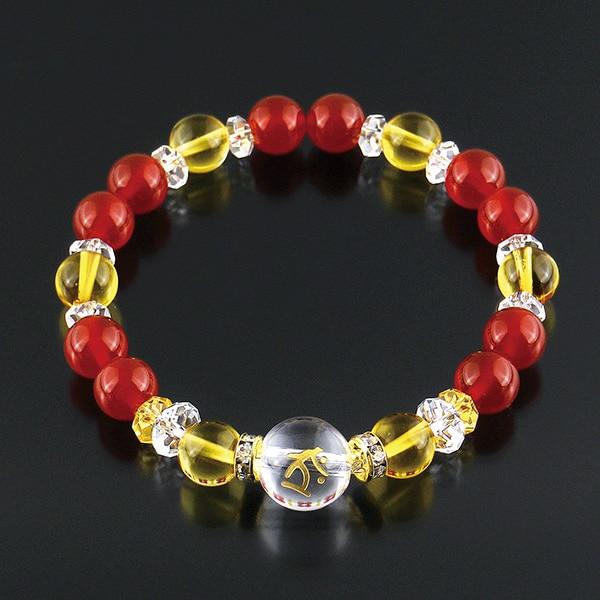 赤メノウ梵字水晶ブレス 子 丑・寅 卯 辰・巳 午 未・申 酉 戌・亥 | 