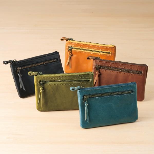 栃木レザー 全面牛革ミニウォレット | 