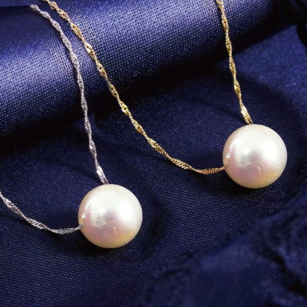 一粒アコヤパールプレシャスネックレス K18 Pt850 | 