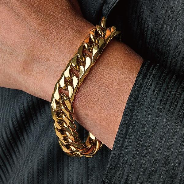 ペレバレンチノ 天然ダイヤモンド付 15mm極太ブレス・ネックレス ブレス/M ブレス/L | 