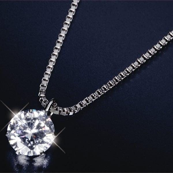 ジルコニア大粒ペンダント ゴールド シルバー | 