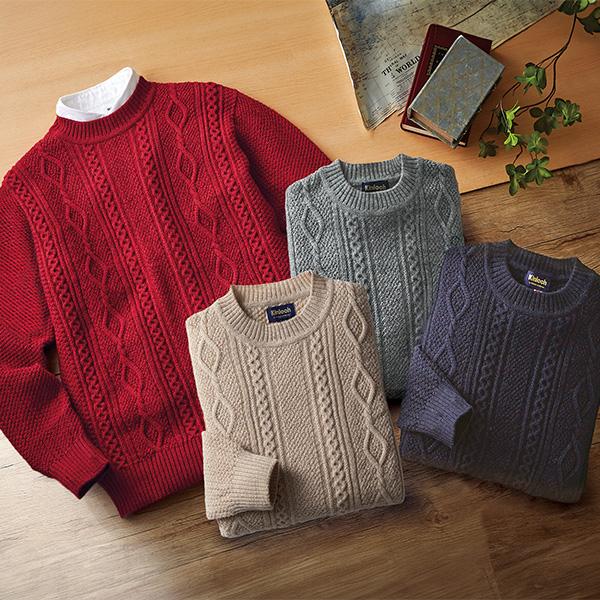 キンロック 英国羊毛使用国産クルーネックセーター M L LL | 