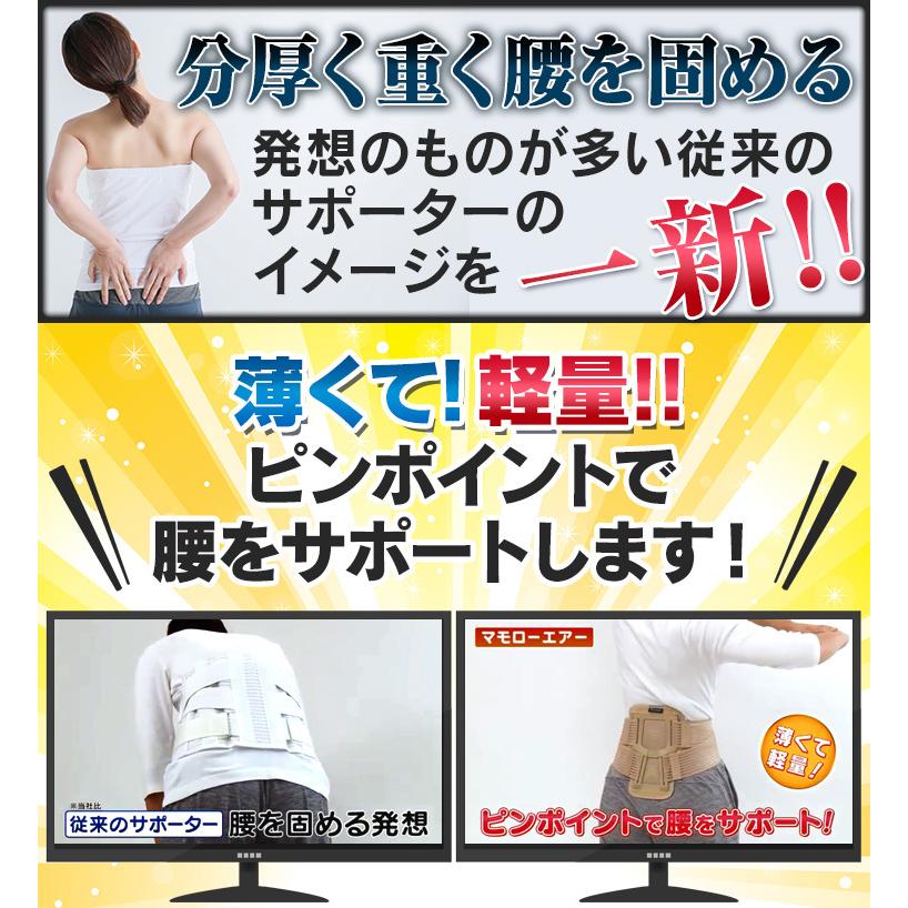 使い勝手の良い 皮膚感覚腰サポーター Mamoro マモロー エアー Aynaelda Com