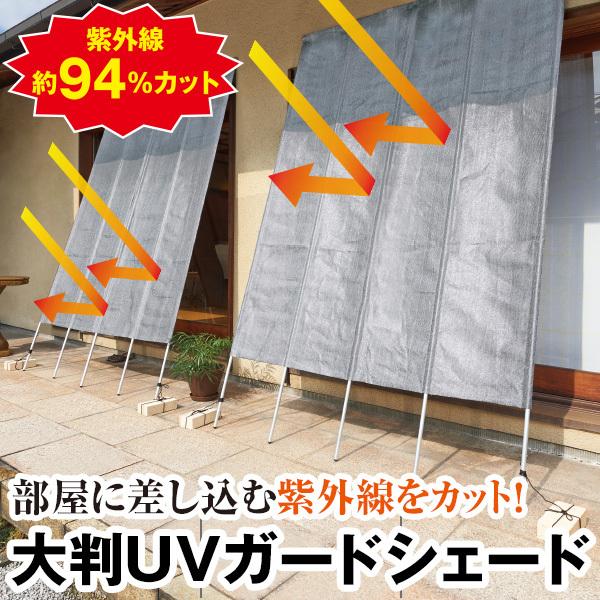 大判UVガードシェード 1セット 日よけ たてす 日除け 目隠し 紫外線カット UVカット サンシェード | 